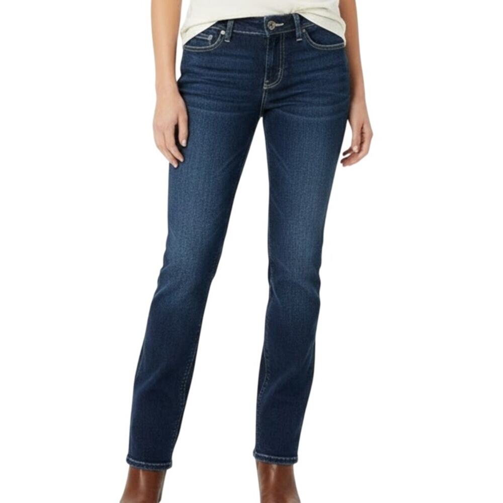 American Rag Cie Low Rise Straight Cut Dark Wash Jeans size 9R 28.5” Inseam